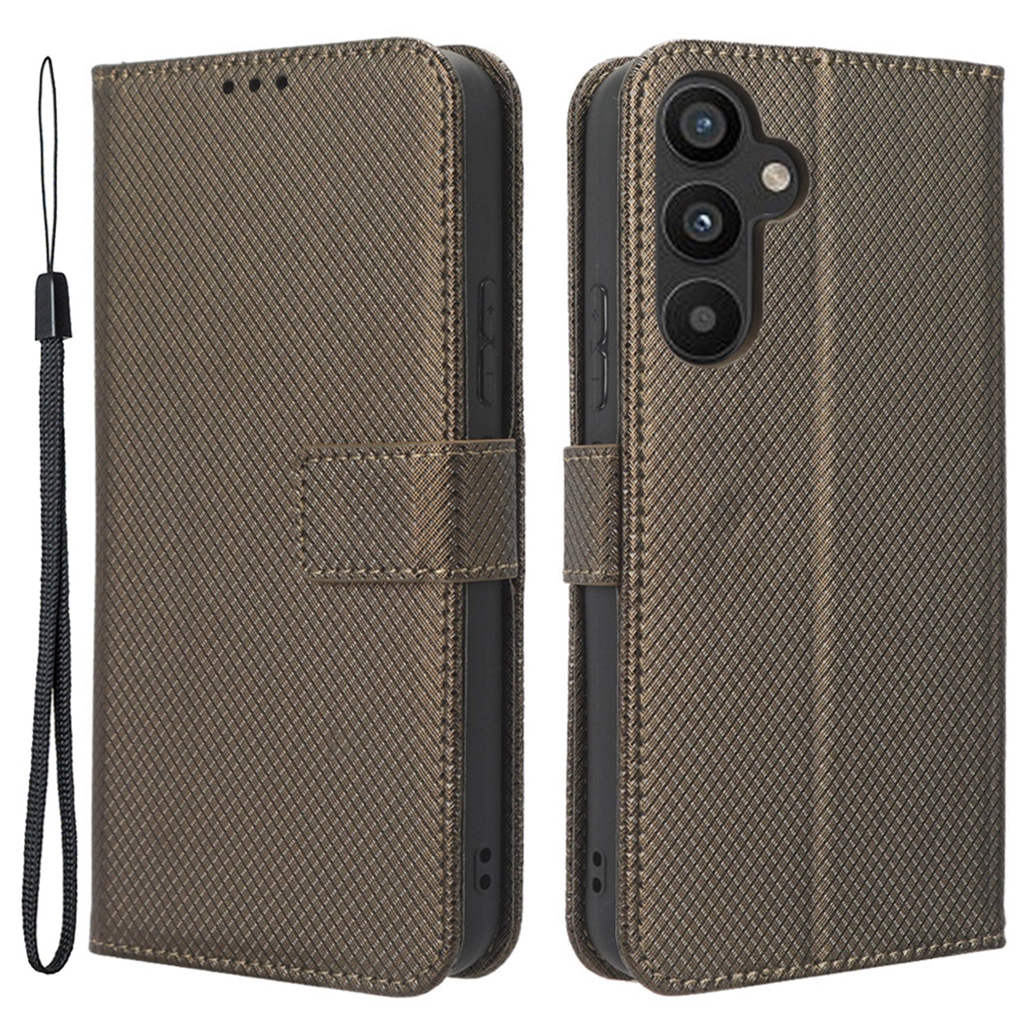Anti-fall Phone Cover For Samsung Galaxy A34 5G Anti-shock Magnetic Clasp Diamond Texture PU Leather Anti-scratch Foldable Stand Wallet Phone Case Anti-fall Phone Cover For Samsung Galaxy A34 5G Anti-shock Magnetic Clasp Diamond Texture PU Leather Anti-scratch Foldable Stand Wallet Phone Case